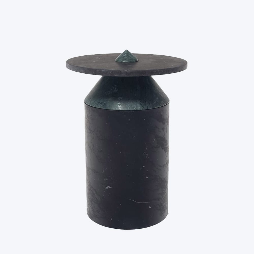 Totem Black Marquina Side table