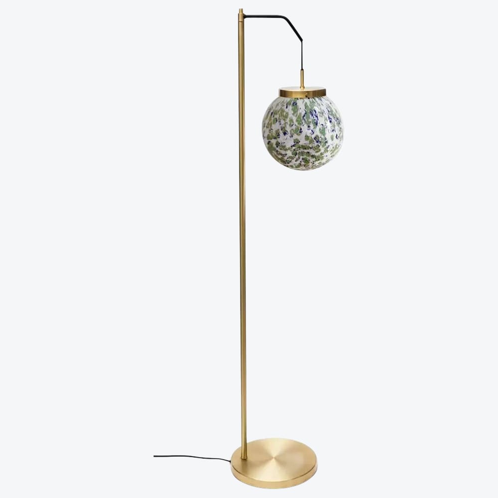 King Sun Floor Lamp Murano Green And Blue