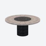 Circular Mosaic Dining Table