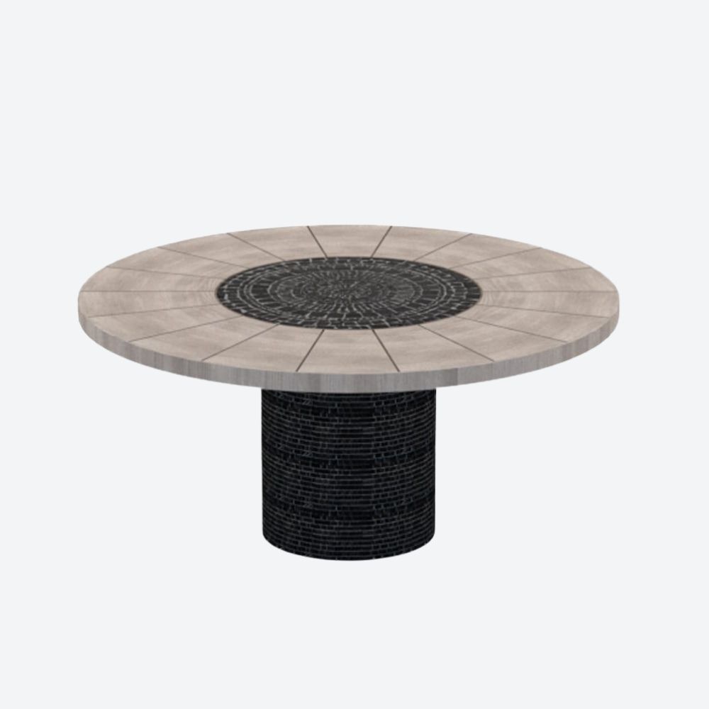 Circular Mosaic Dining Table
