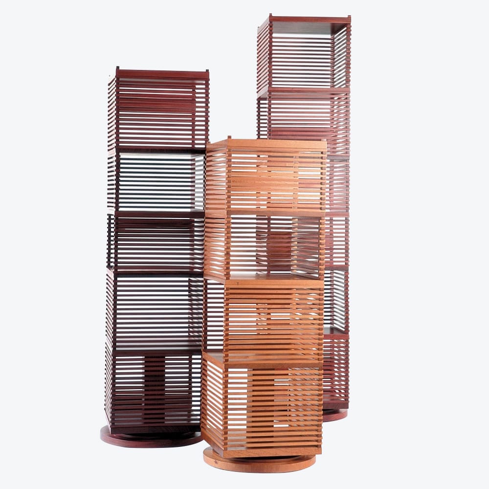 Jatoba Rotating Bookcase