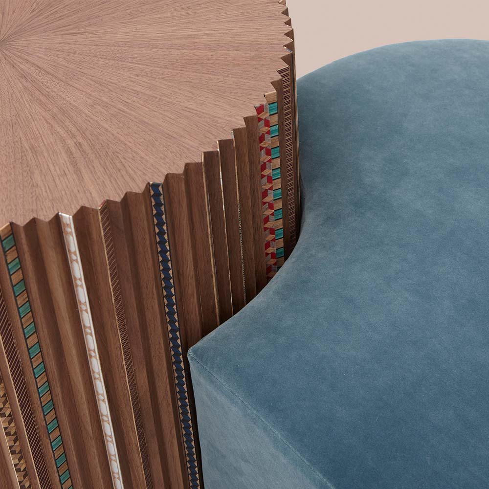 The Invisible Collection Nada Debs Funquetery Pleated Bench The Invisible Collection Nada Debs Funquetery Pleated Bench