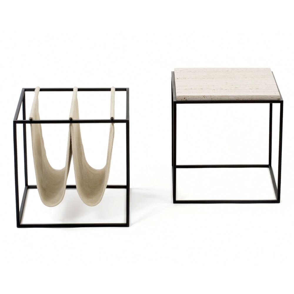 The_Invisible_Collection_Etel_Domino_Side_Table_and_Domino_Magazine_Holder