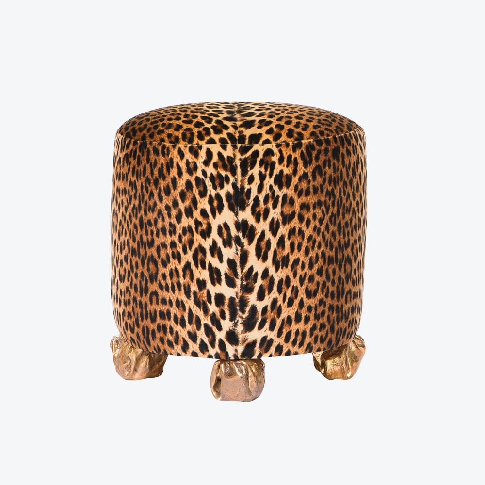Leopard Round Stool