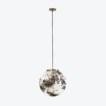 Ceiling Lamp King Sun Murano Black And White