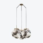 Ceiling Lamp King Sun Murano x3 Black And White