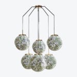 Ceiling Lamp King Sun Murano x6 Green And Blue