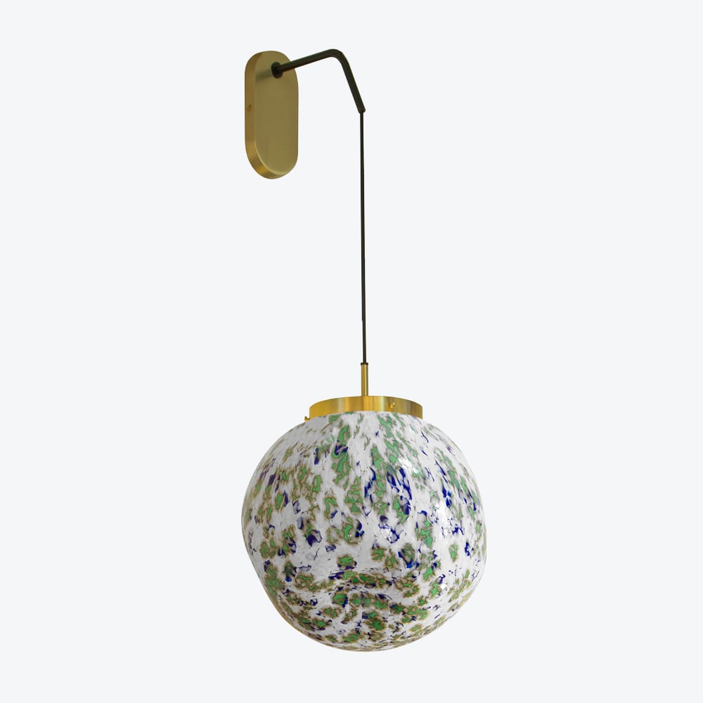 King Sun Wall Lamp Murano Green And Blue