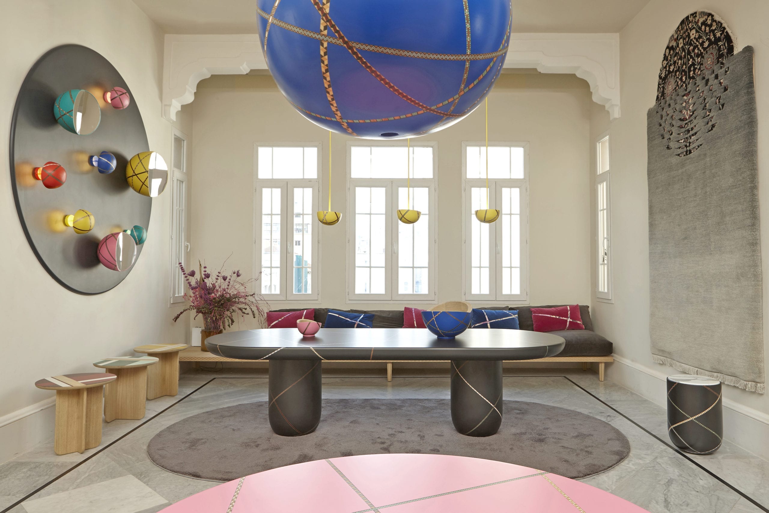 Marquetry Mania Dining Table by Nada Debs