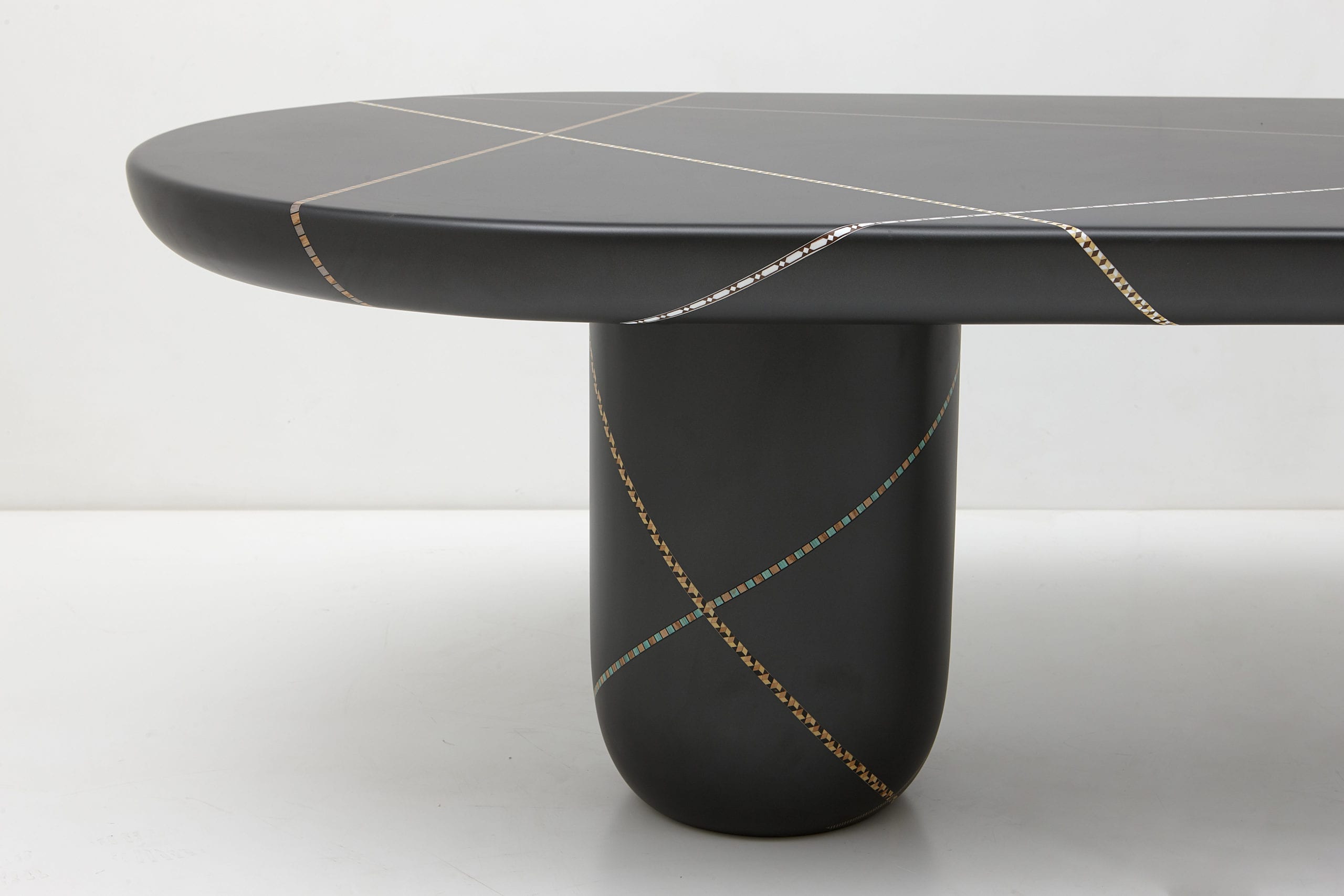 Marquetry Mania Dining Table by Nada Debs