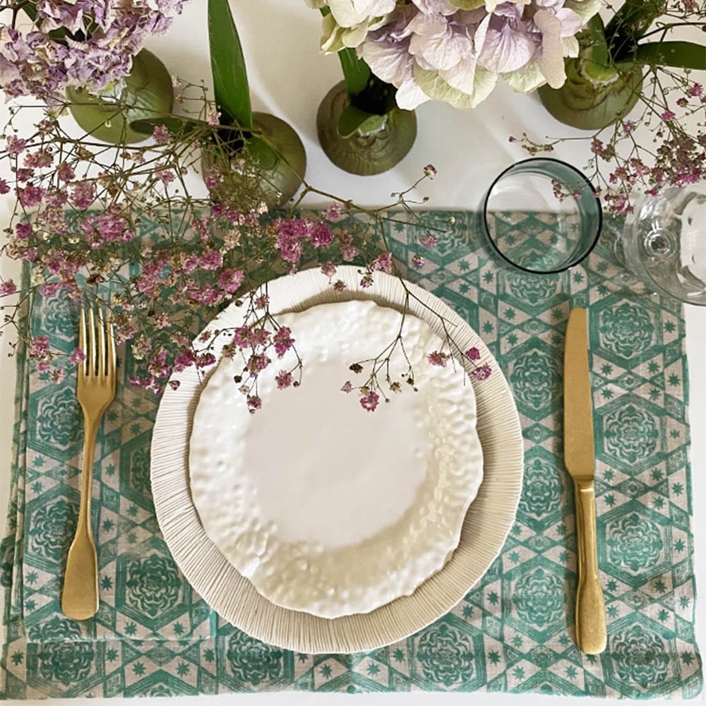 The Invisible Collection Etoiles Green Napkin Jennifer Shorto