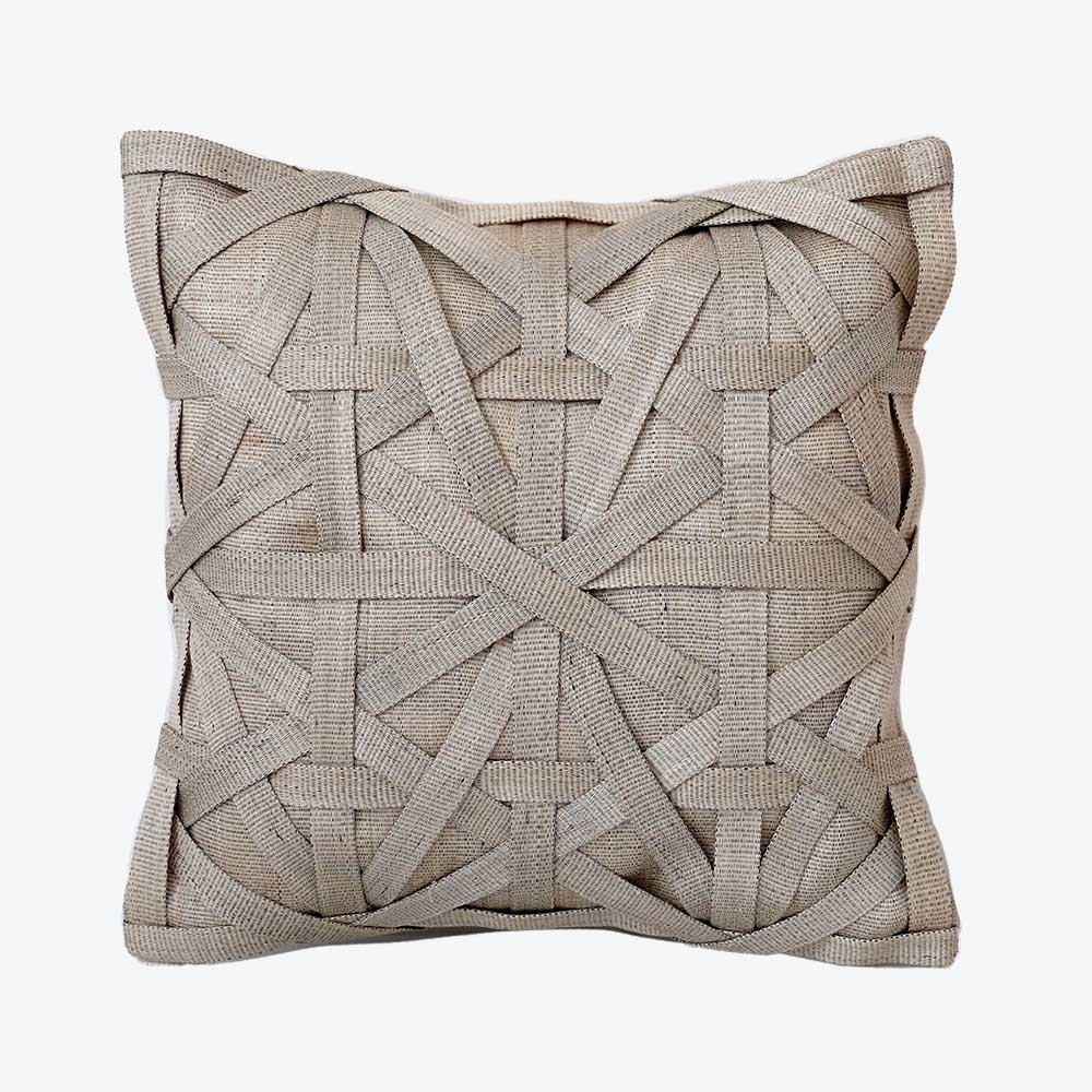 Diamond Large Weave Light Grey Cushion Cover