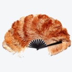 Nude Ostrich and Ebony Hand-fan