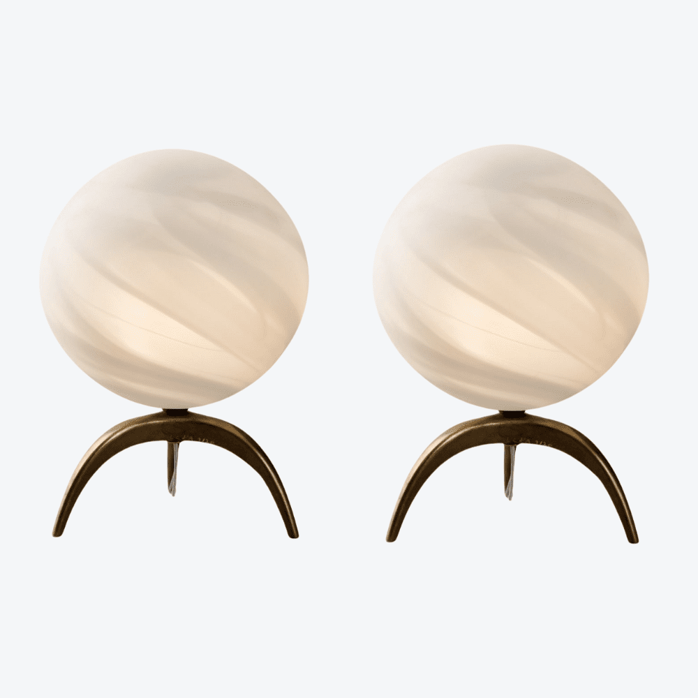 Table Lamps LEM Tripode White Planet