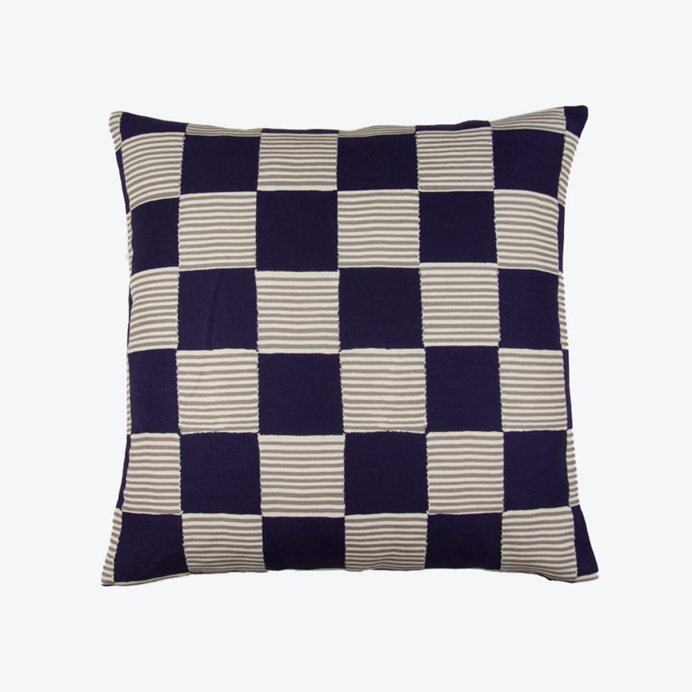 Pair of Hot Still Scale Blue Cushions