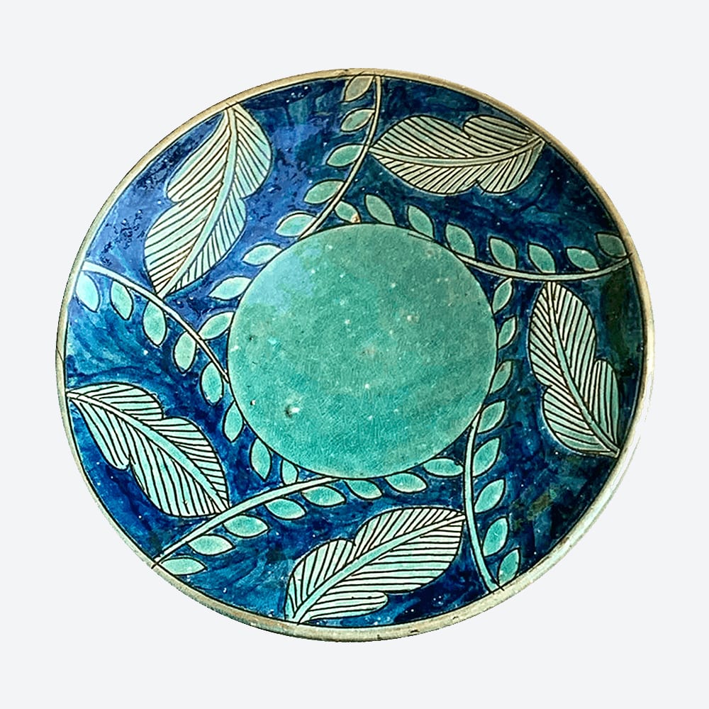 Turquoise Leaf Plate