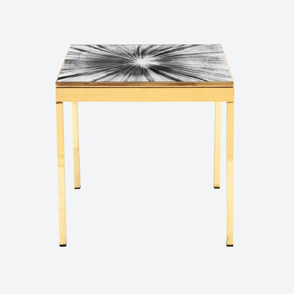 The Black & White Rays Bedside Table