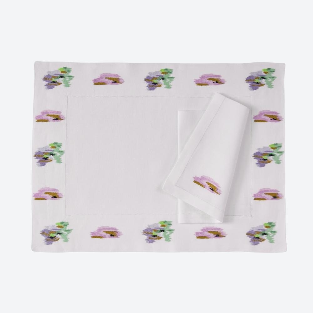 Ikat green Placemat & Napkin