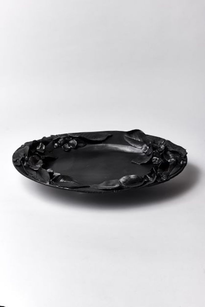 TheInvisibleCollection_Virginie Boudsocq_plat ovale fleurs et feuilles_2