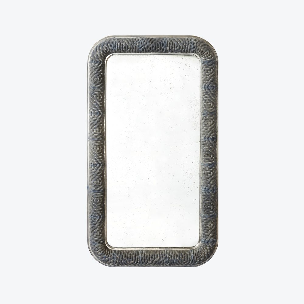 Rocaille Mirror Black Lava Stone
