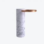Salute Table L White & Copper