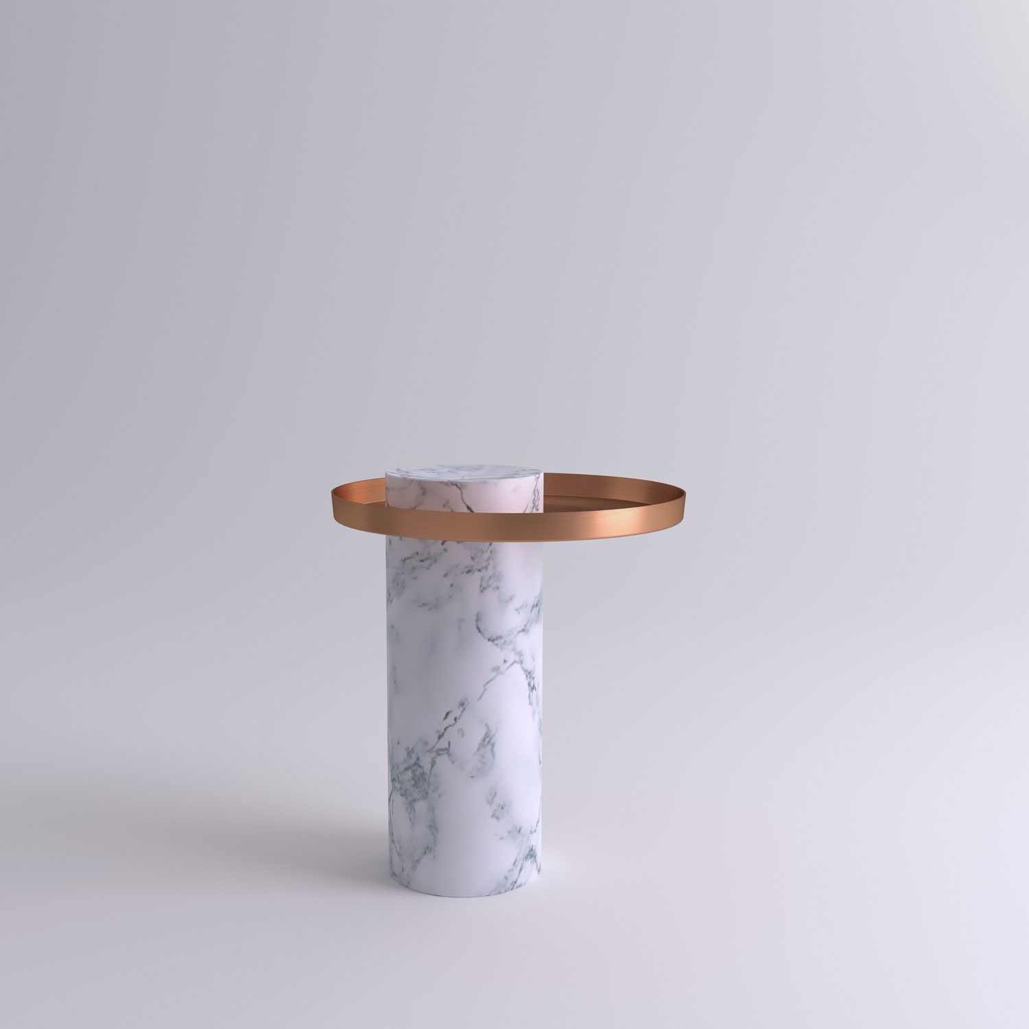 TheInvisibleCollection_LaChance_SaluteMediumWhitePeleMarbleandCopperTray_1