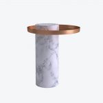 Salute Table M White & Copper