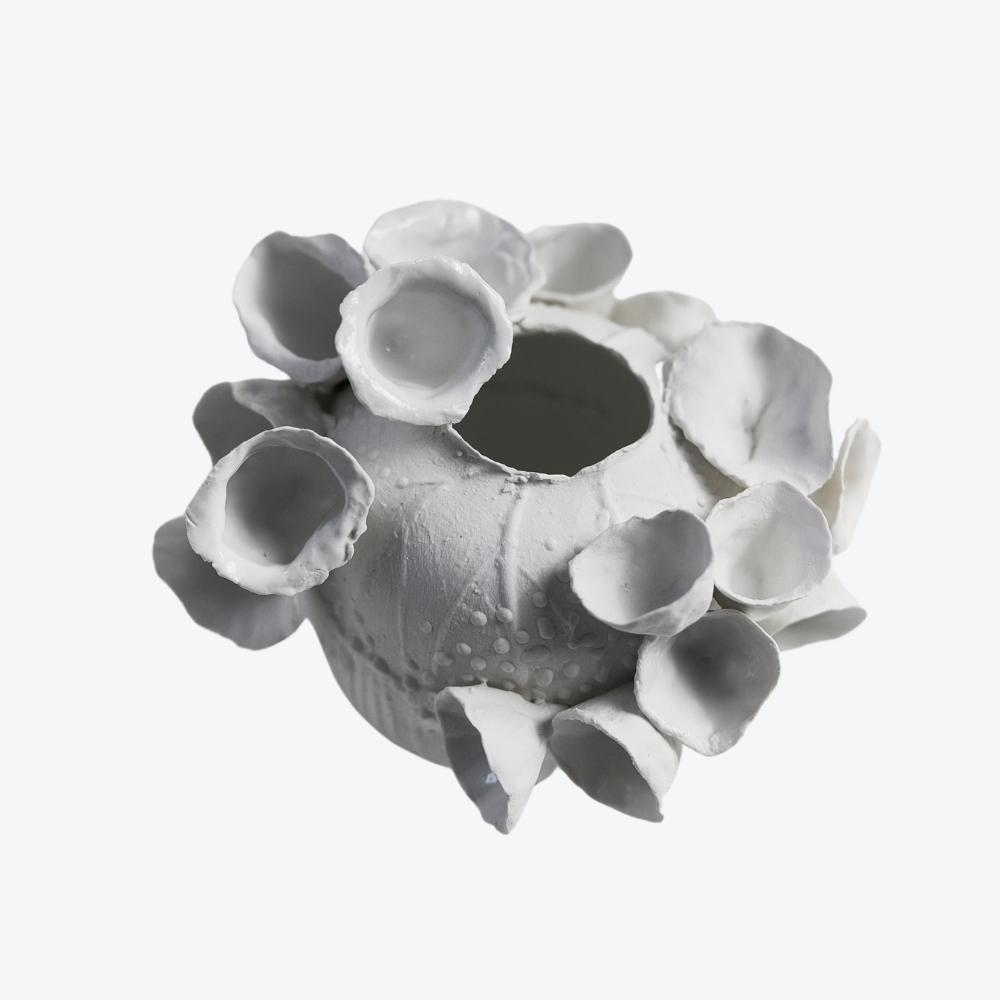 Porcelain Vase Kokedama White