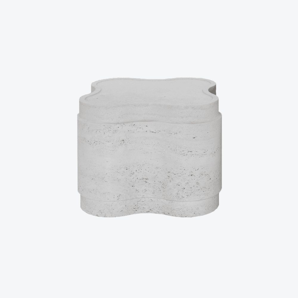 Lotus Side Table Travertine