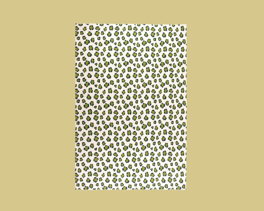 Leopard Print Green Throw Queen