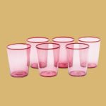 Set of 6 Rose Glasses Spring