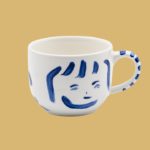 Petit mug à anse rayée