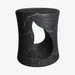 Wilson Black Marble Stool