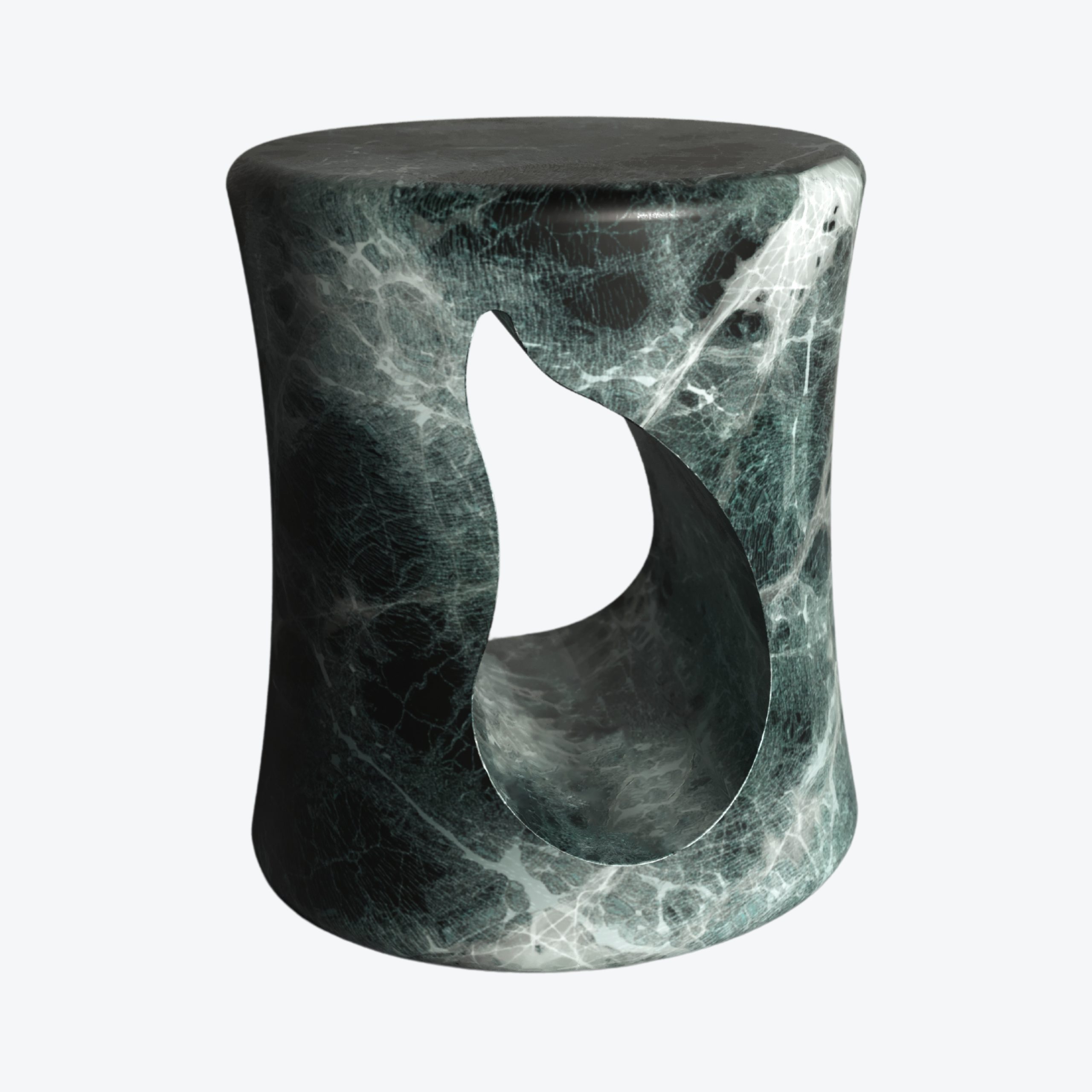 Wilson Green Marble Stool
