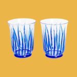 Set of 2 Candle Holders Blue