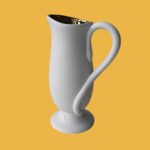 Carafe Porcelaine Blanche et Or