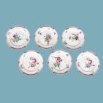 Set of 6 Large Lunéville faience plates