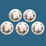 Set of 10 English Rose Soup Plates