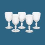 Set of 5 Lunéville Antique Wine Glasses