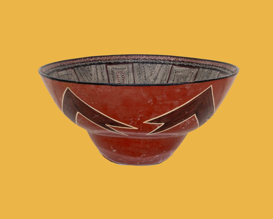 Large Decorative Bowl Mukawa Geometrical