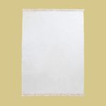 Beach towel with short Fringe White