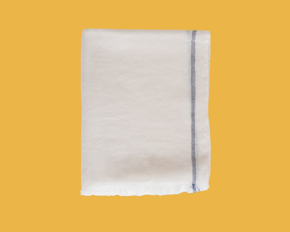 Cashmere and Silk Throw Off White