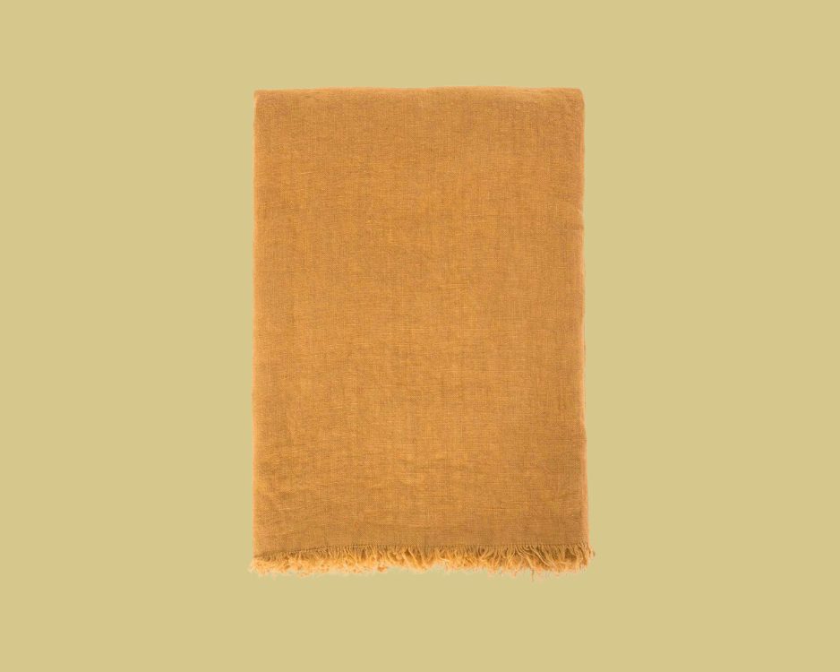 Tasseled Throw Mustard