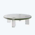 Seeded Cast Glass Coffee Table