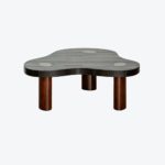 Mahogany Straw Marquetry Mini Cloud Table