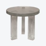 Table D’Appoint En Verre Moulé Semé