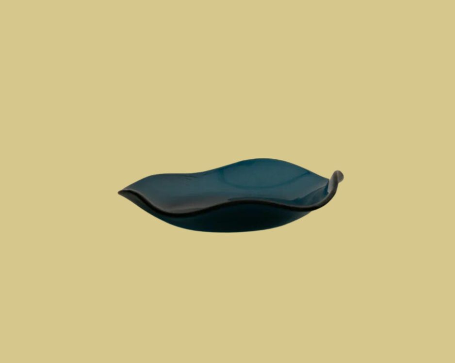 Petal Plate Indigo Small Transparent