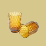 Set of 6 balloton Water glasses Amber