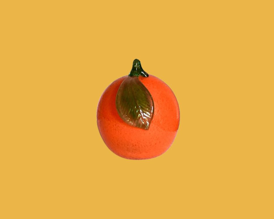 Orange Blown Glass