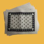 Set of 6 White Bouquet Placemats